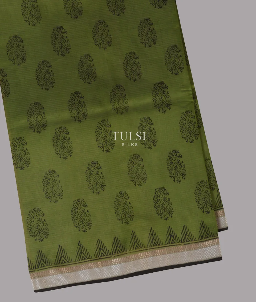 Green Maheshwari Printed Cotton Saree T657582-image