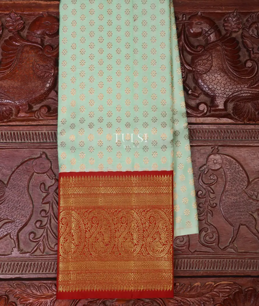 Blue Kanjivaram Silk Kids Pavadai T563724-image