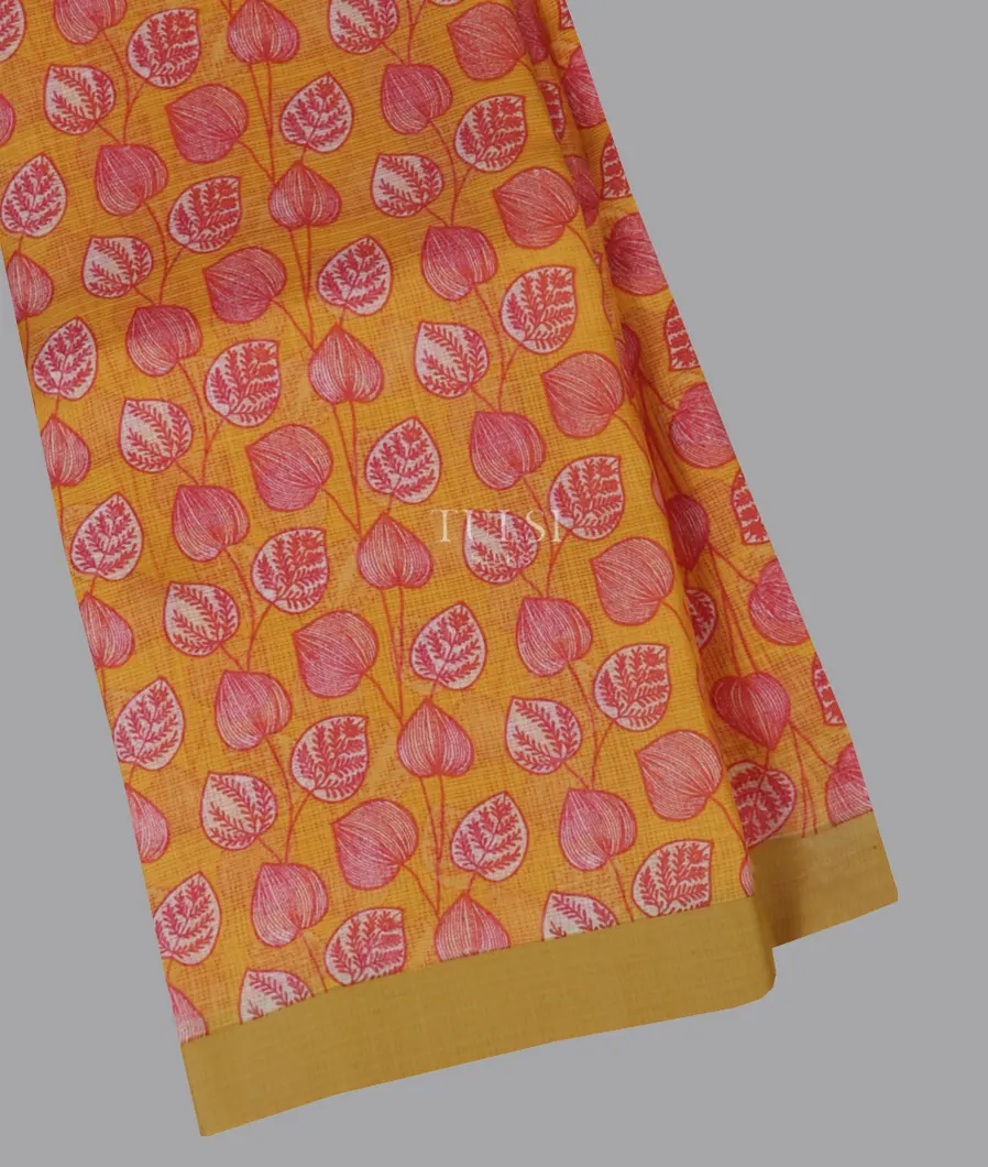 Yellow Kota Cotton Saree T672057-image