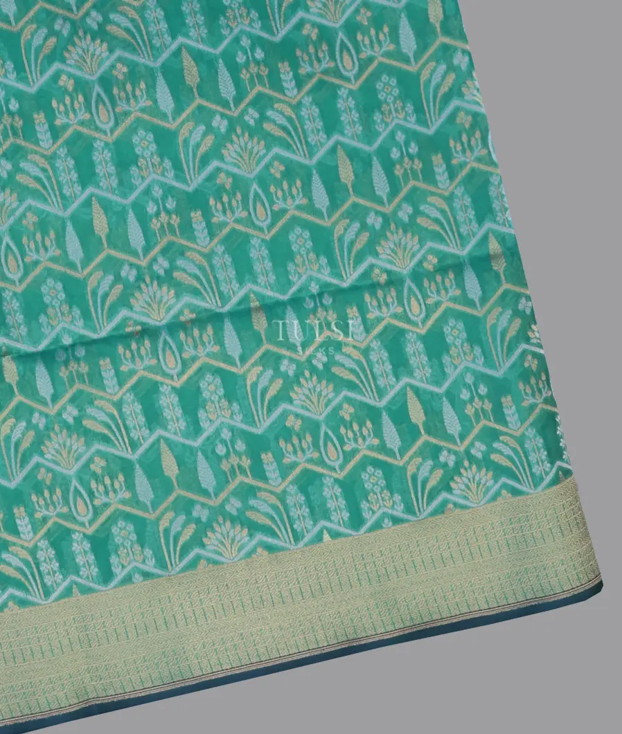 Blue Banaras Kathan Silk Saree T674490-image