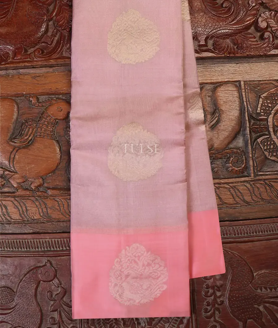 Pink Tissue Soft Silk Saree T647834-1-image