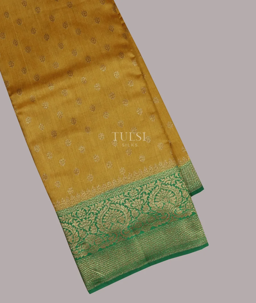 Yellow Banaras Tussar Saree T675160-image