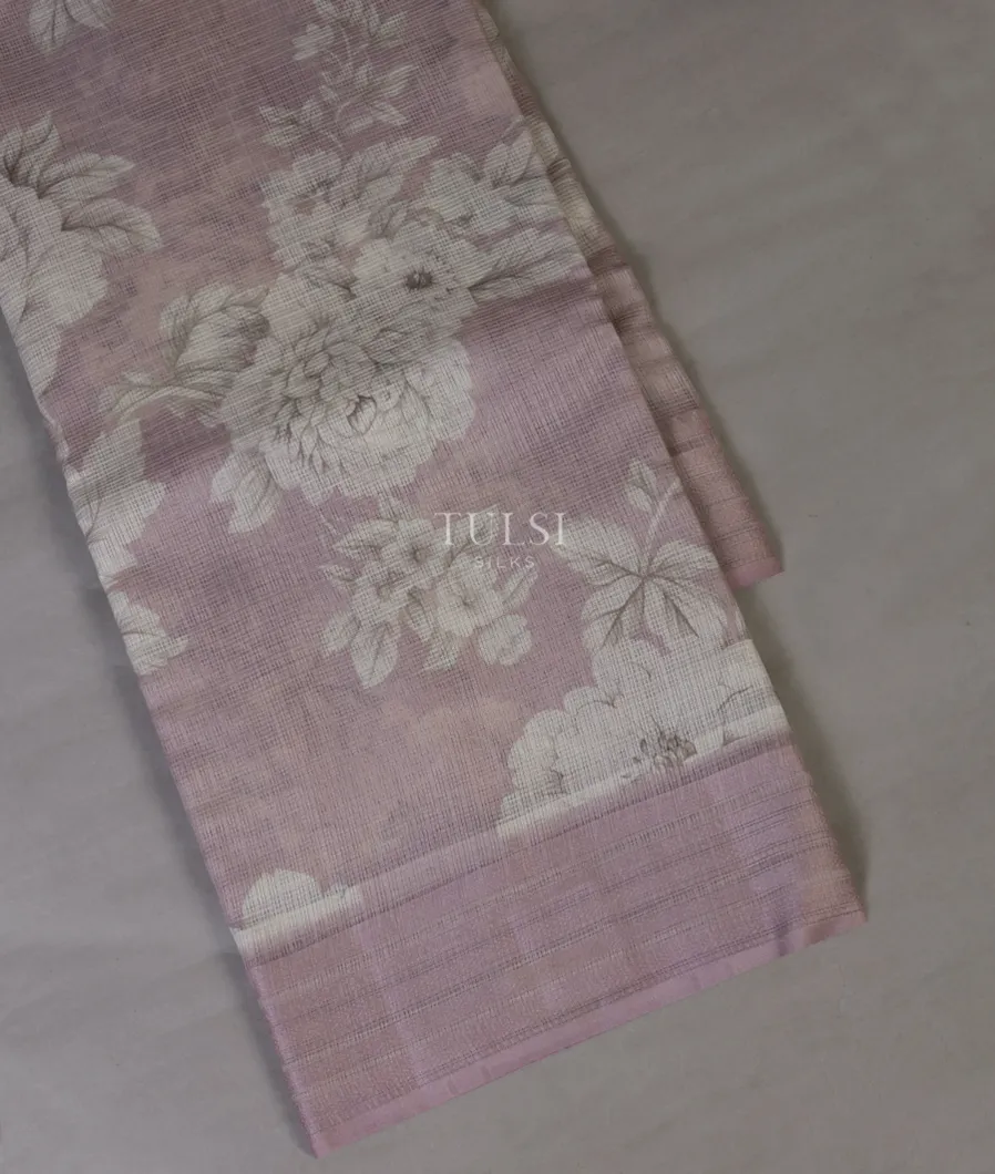 Light Lavender Kota Cotton Saree T653962-image