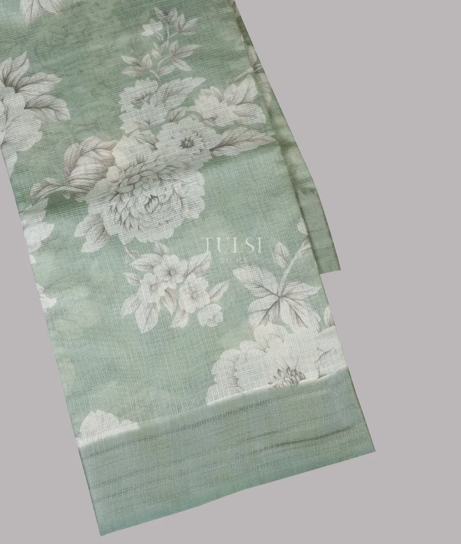 Greenish Grey Kota Cotton Saree T653966-image
