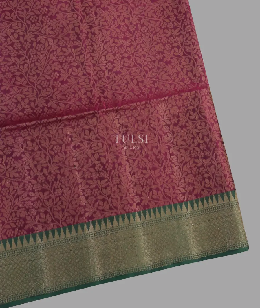 Burgundy Soft Silk Saree T668240-image