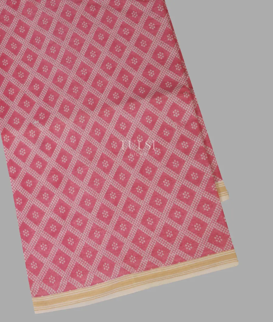 Pink Maheshwari Printed Cotton Saree T558977-1-image