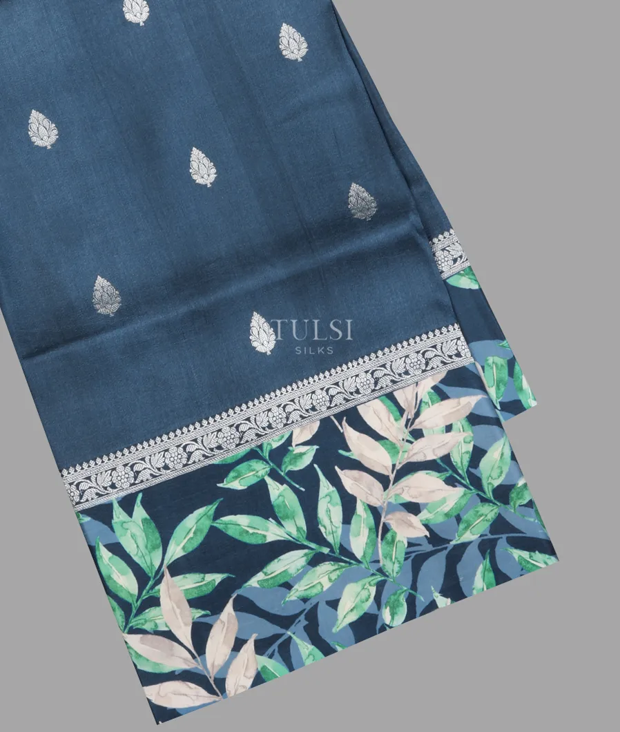 Blue Banaras Kathan Silk Saree T670537-image