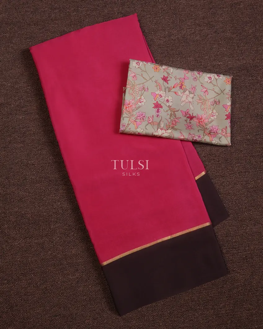 Pink Mysore Silk Saree T671526-image
