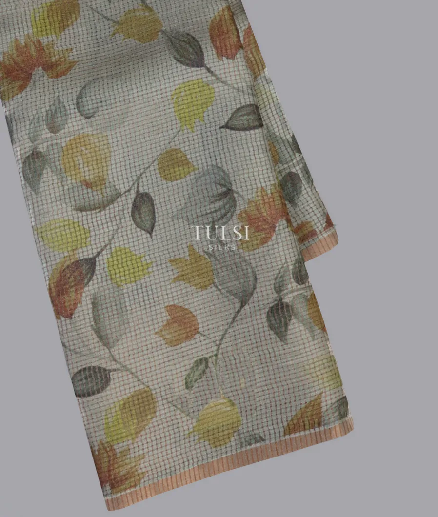 Grey Tussar Printed Saree T674150-image