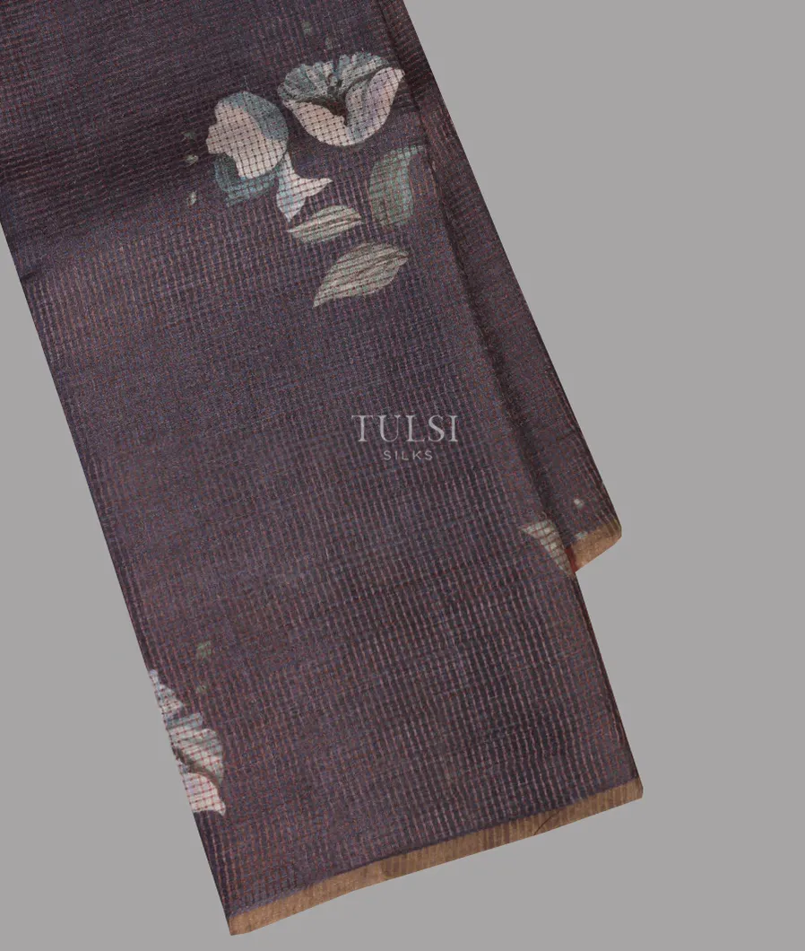 Purple Tussar Printed Saree T677772-image