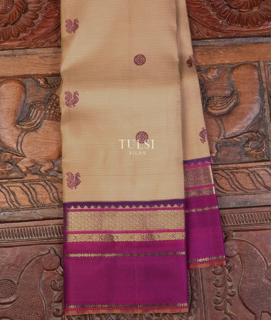 Beige Kanjivaram Silk Saree T642668-image