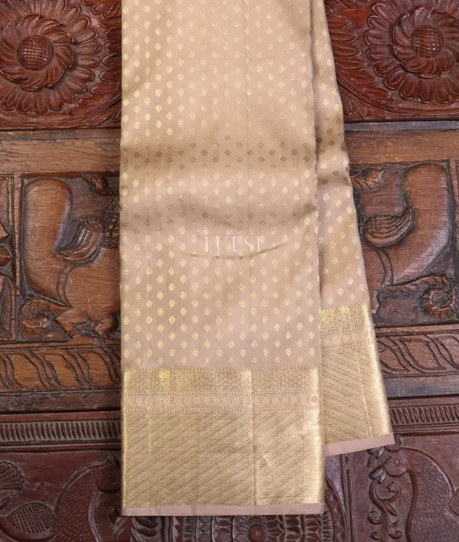 Greyish Beige Kanjivaram Silk Saree T662739-image
