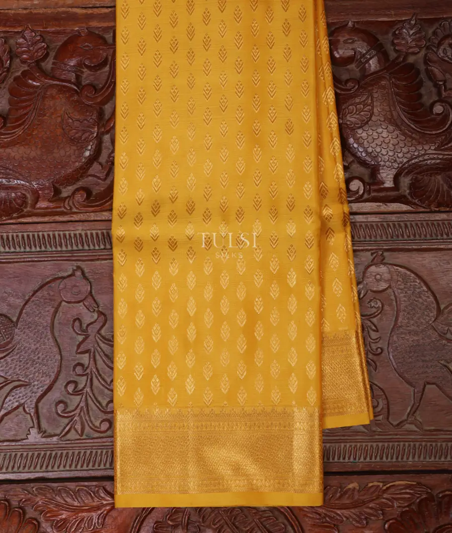Yellow Kanjivaram Silk Dupatta T504146-image