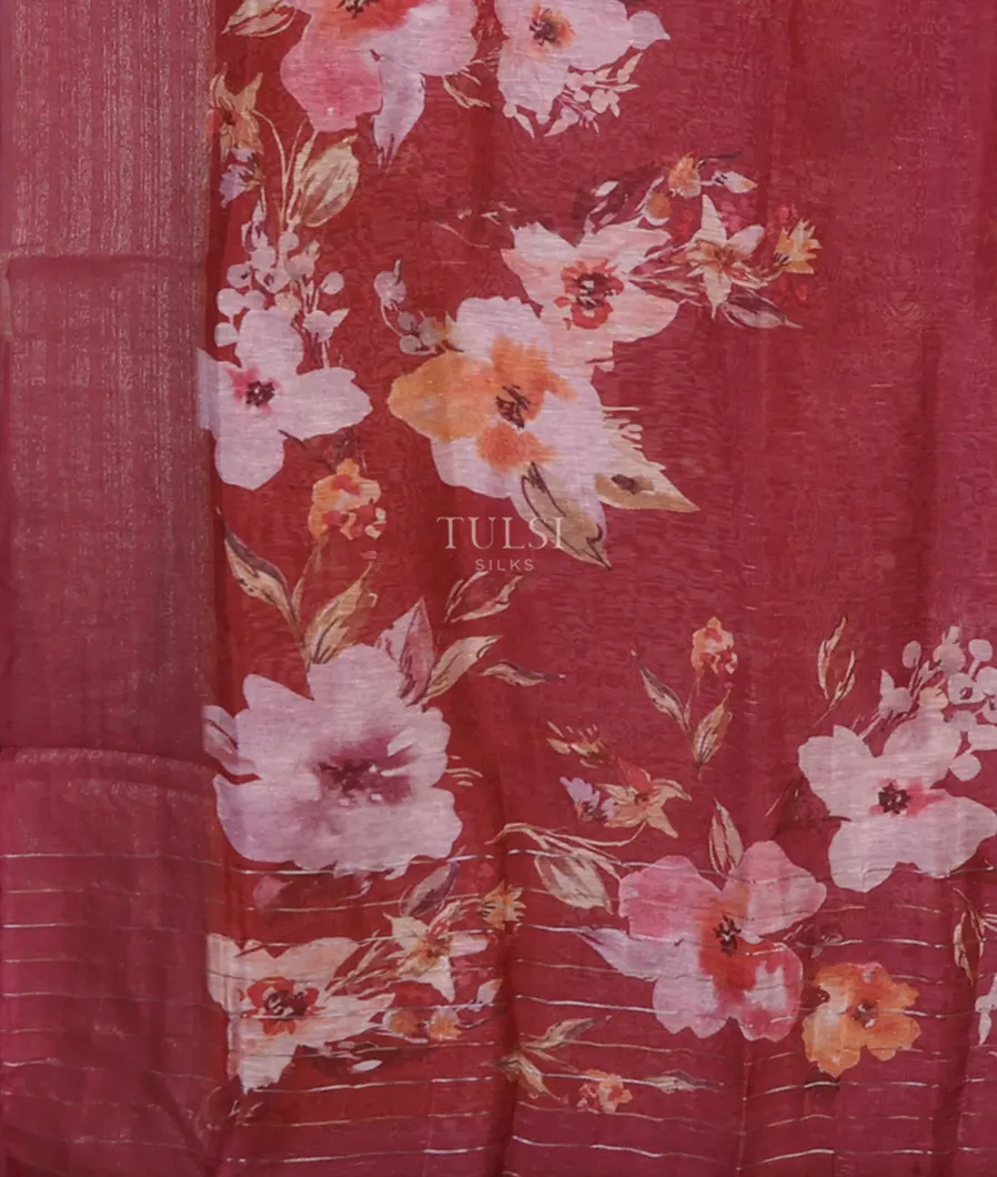 reddish-pink-linen-printed-saree-t641657-t641657-d