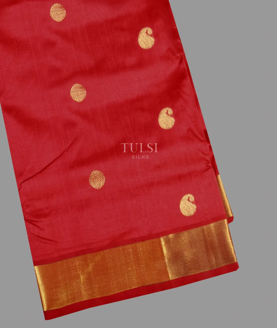 Red Silk Cotton Saree T668733-image