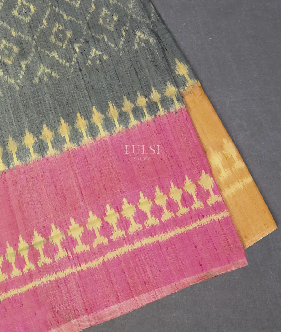 Grey Patola Silk Saree T669502-1-image