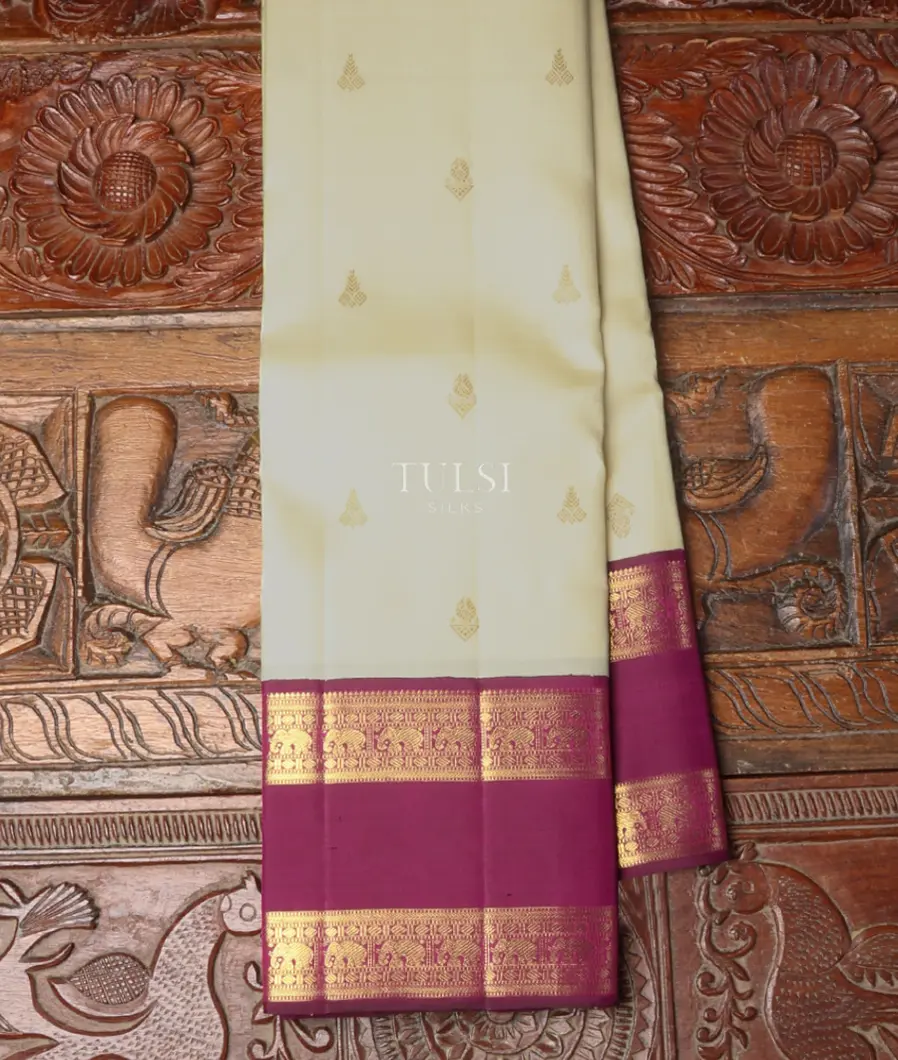 Off-White Kanjivaram Silk Saree T665759-image