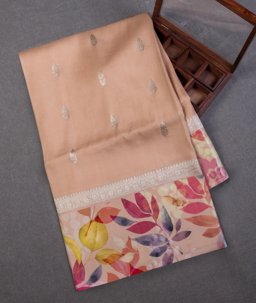 Peach Banaras Kathan Silk Saree T608330-image