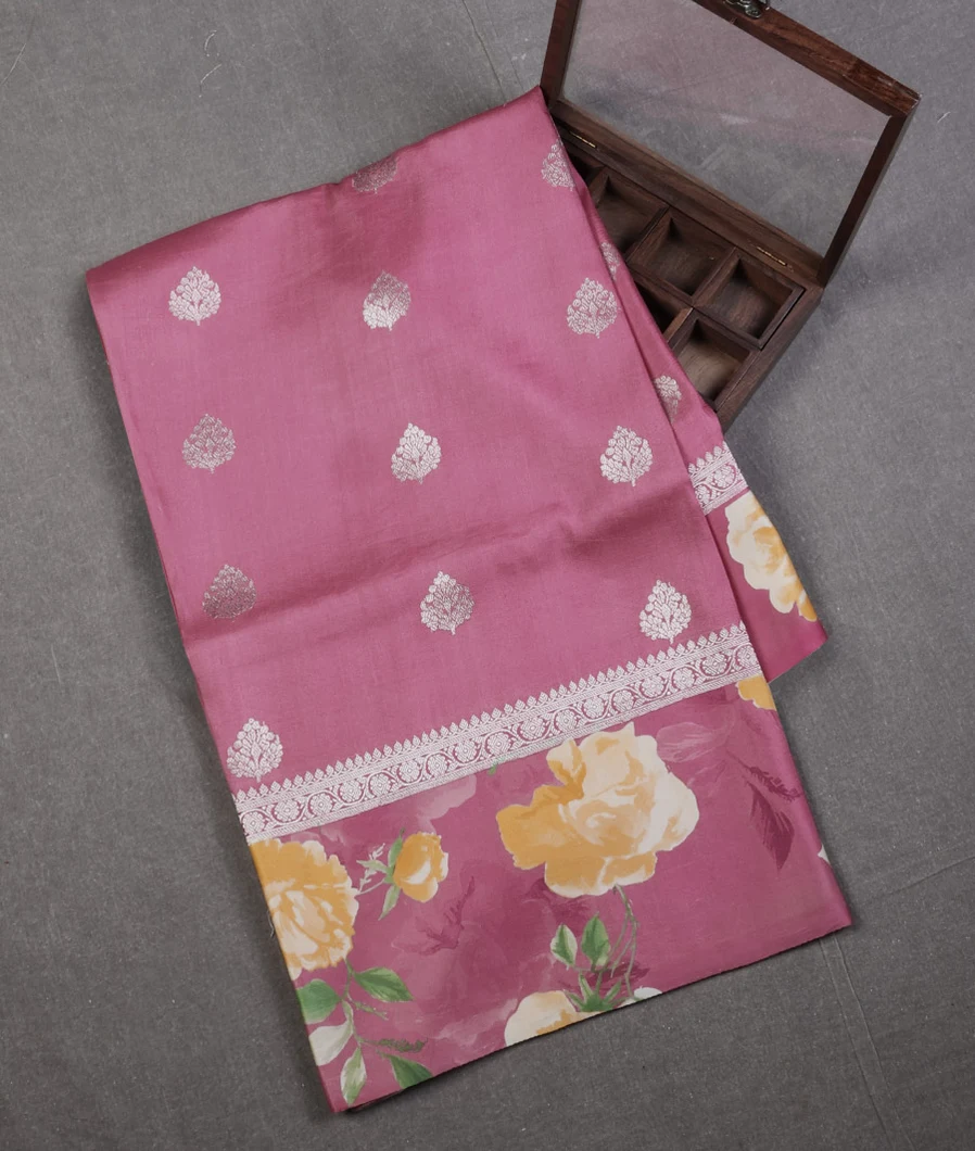 Pink Banaras Kathan Silk Saree T670543-image