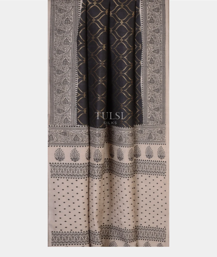 black-tussar-embroidery-saree-t674905-t674905-b