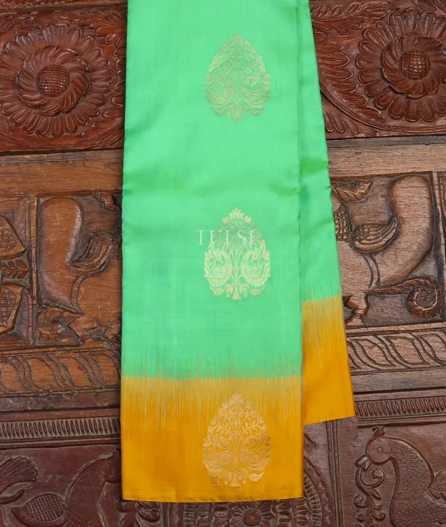 Green Soft Silk Saree 673949-image