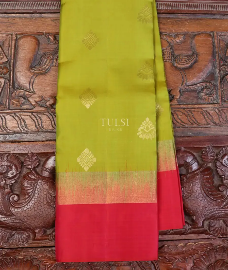 Yellowish Green Soft Silk Saree T625525-1-image