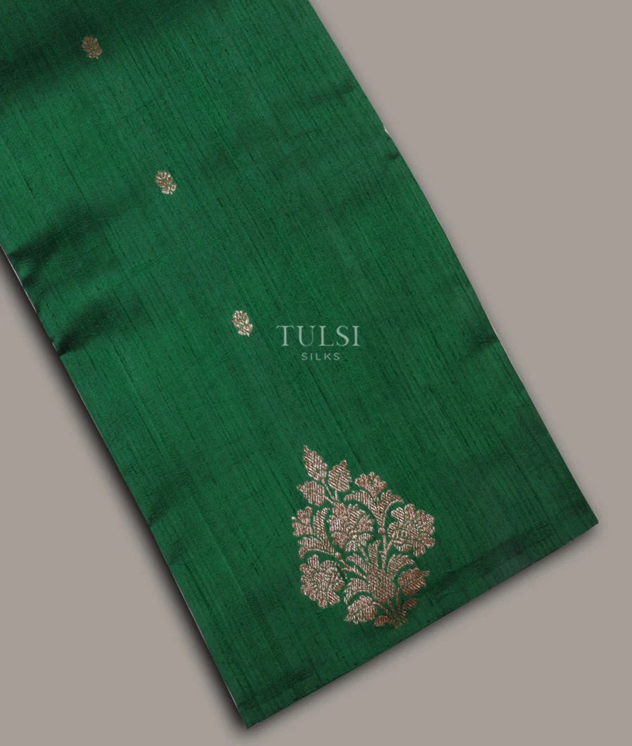 Green Banaras Tussar Saree T663089-image