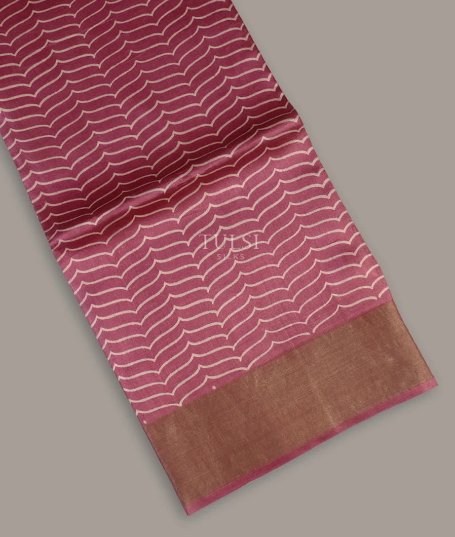 Pink Tussar Printed Saree T649342-image