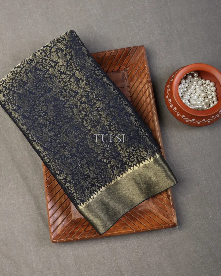 Blue Georgette Silk Saree T679278-image