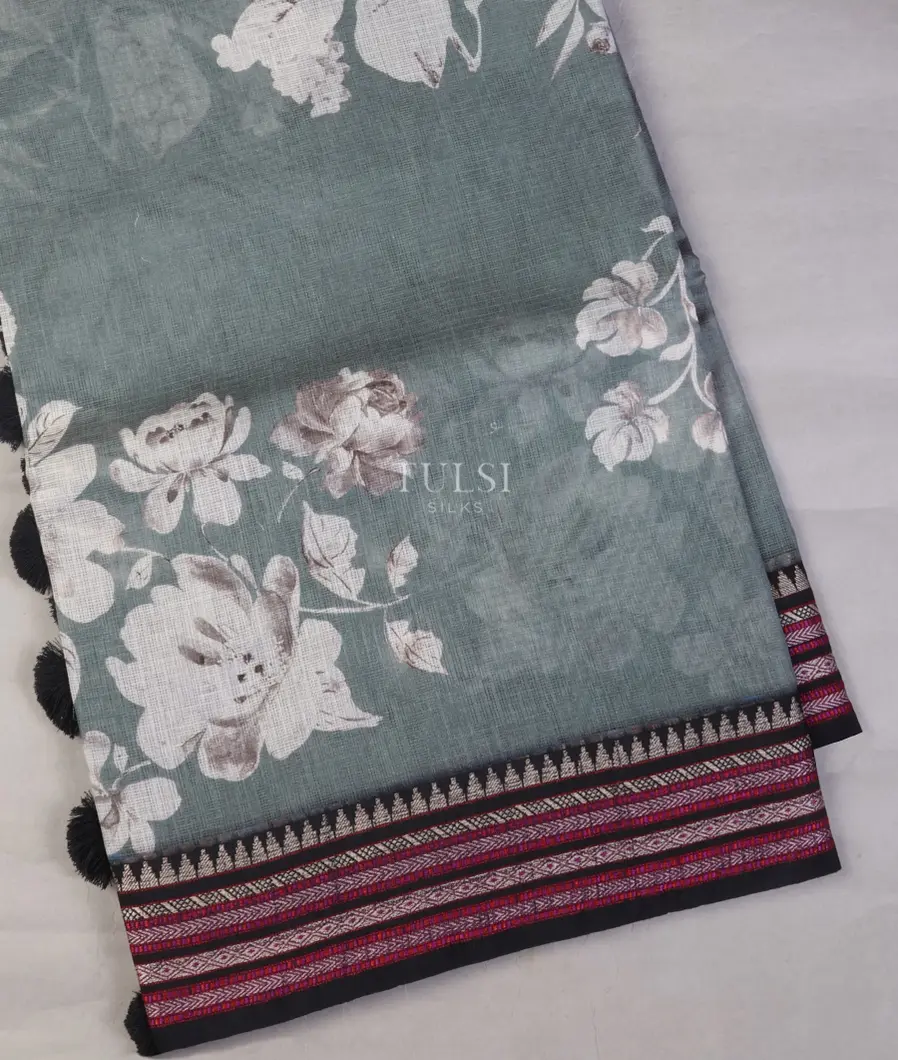 Grey Mercerised Cotton Saree T679580-image