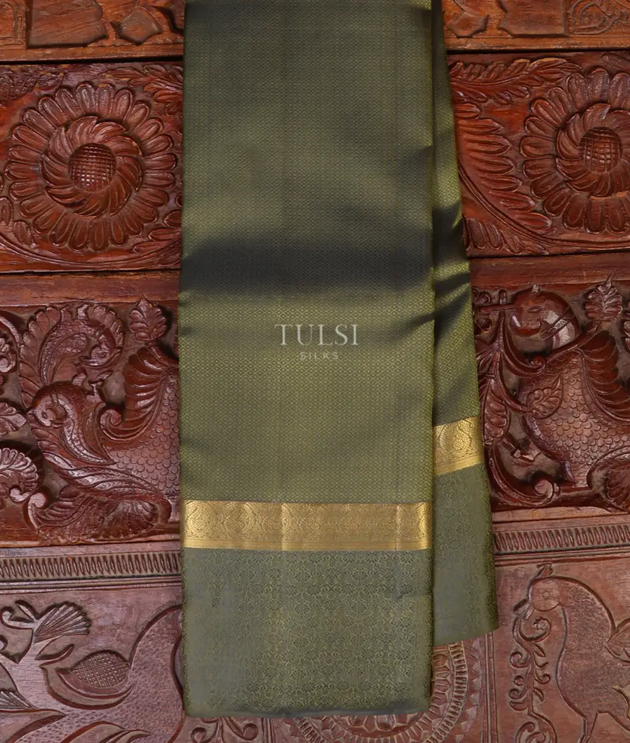 Greyish Green Soft Silk Saree T648460-image