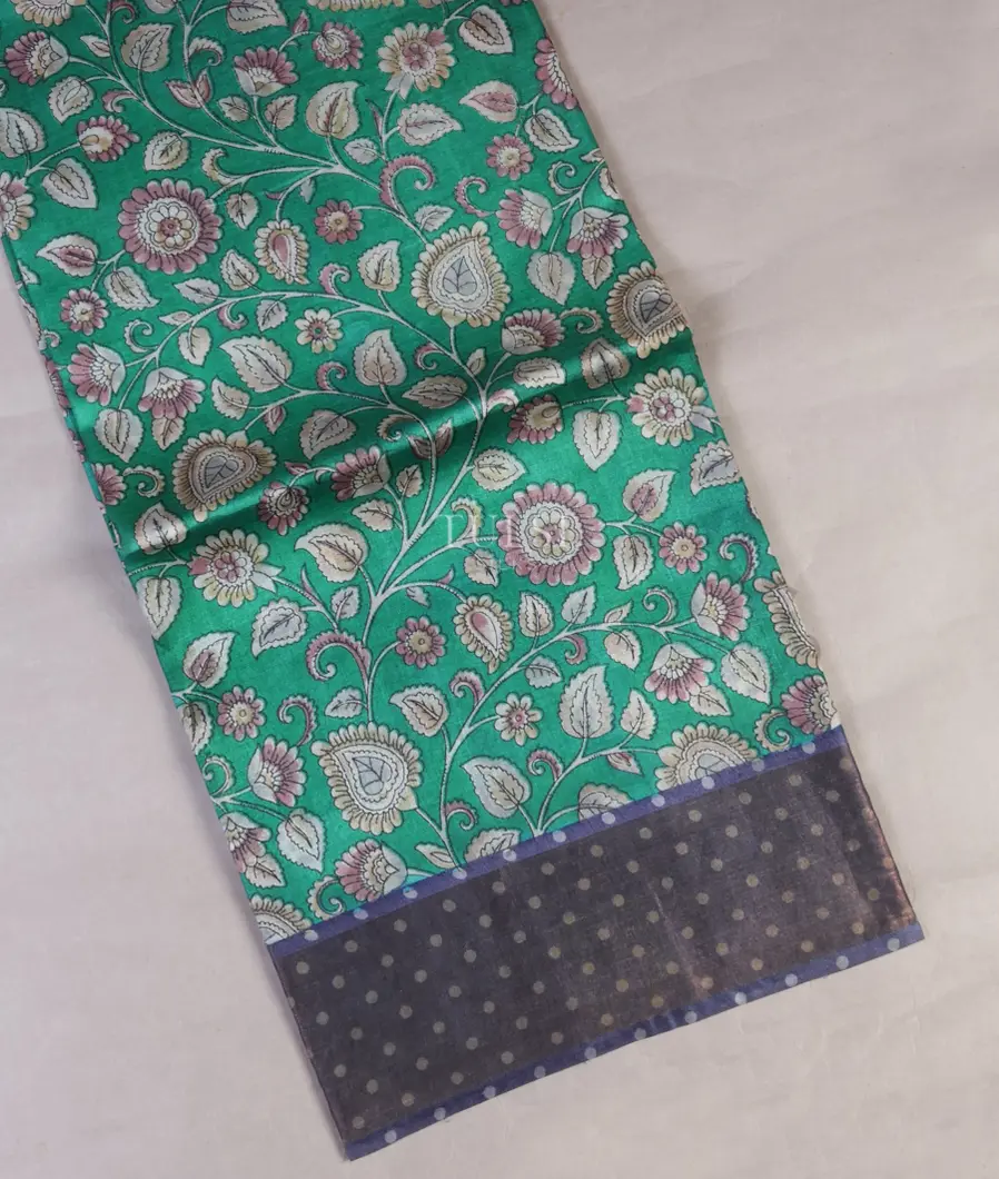 Green Tussar Printed Saree T618470-image