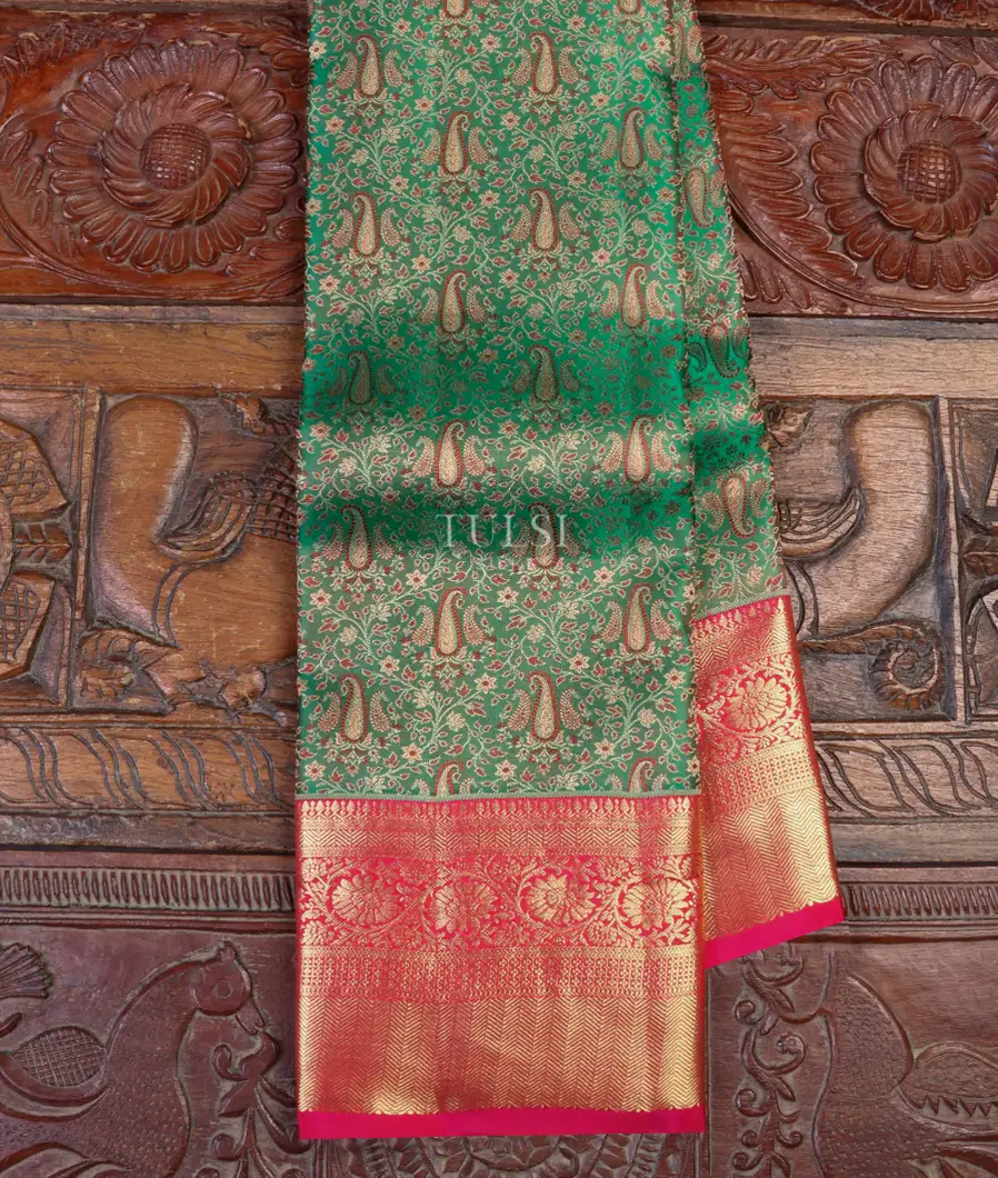 Green Soft Silk Saree T677117-image
