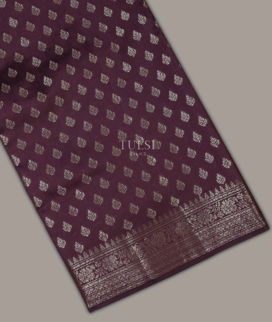 Purple Banaras Silk Saree T674749-image