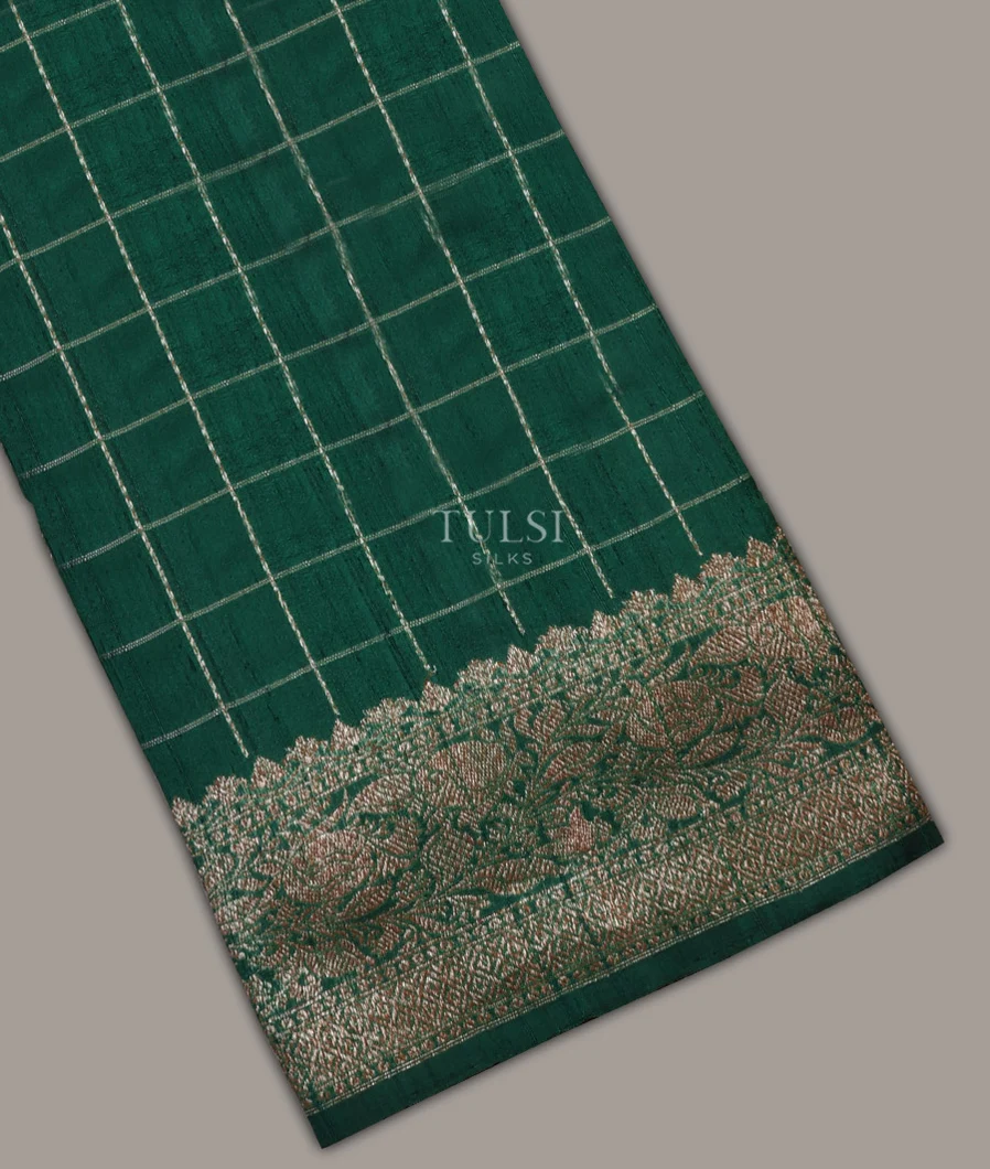 Green Banaras Tussar Saree T662289-image