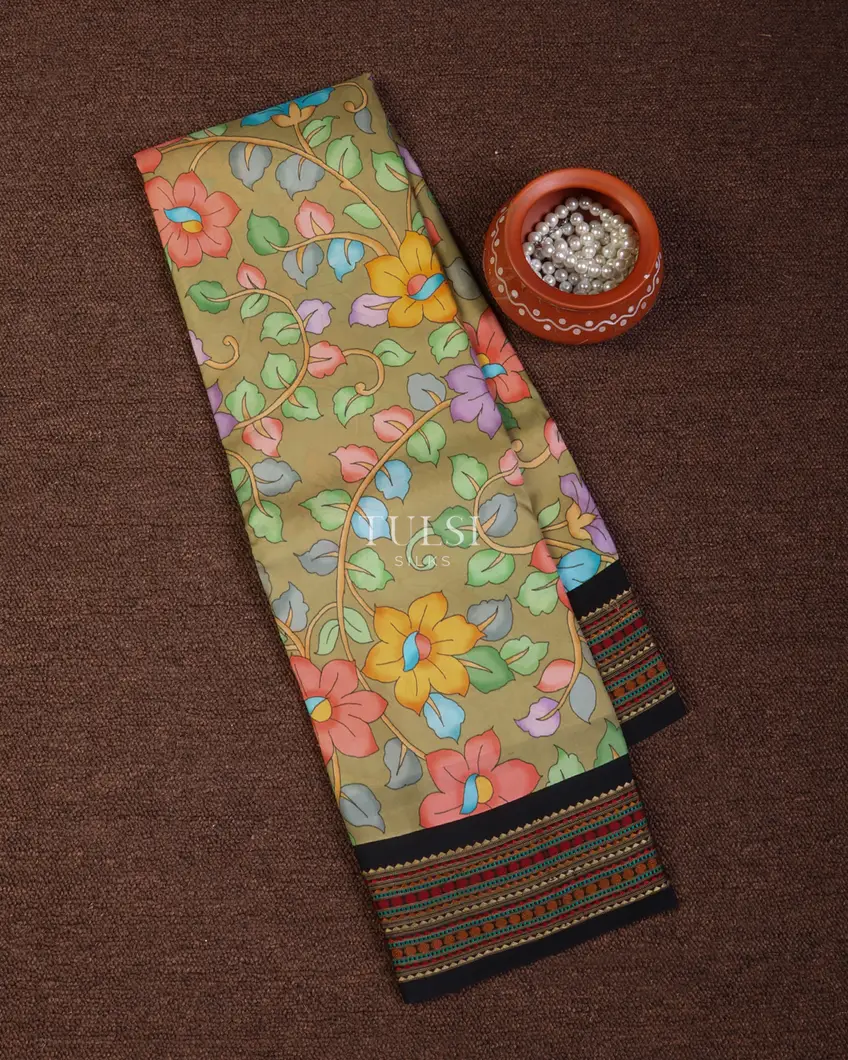 Green Printed Soft Silk Saree T679895-image