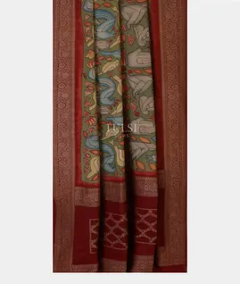 green-banaras-georgette-kalamkari-handpainted-saree-t570052-t570052-b