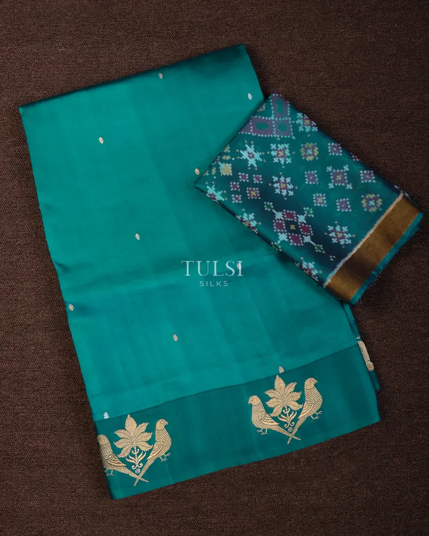Blue Banaras Silk Saree T679978-image