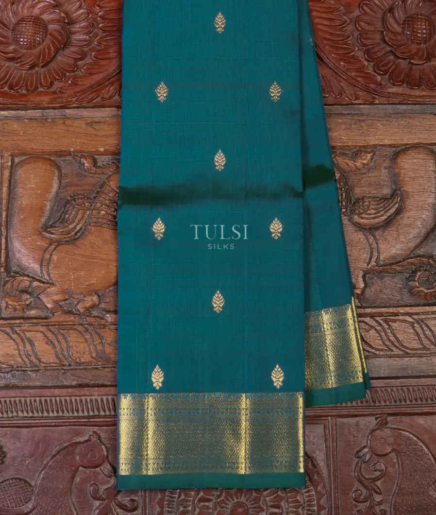 Peacock Blue Kanjivaram Silk Dupatta T678612-image