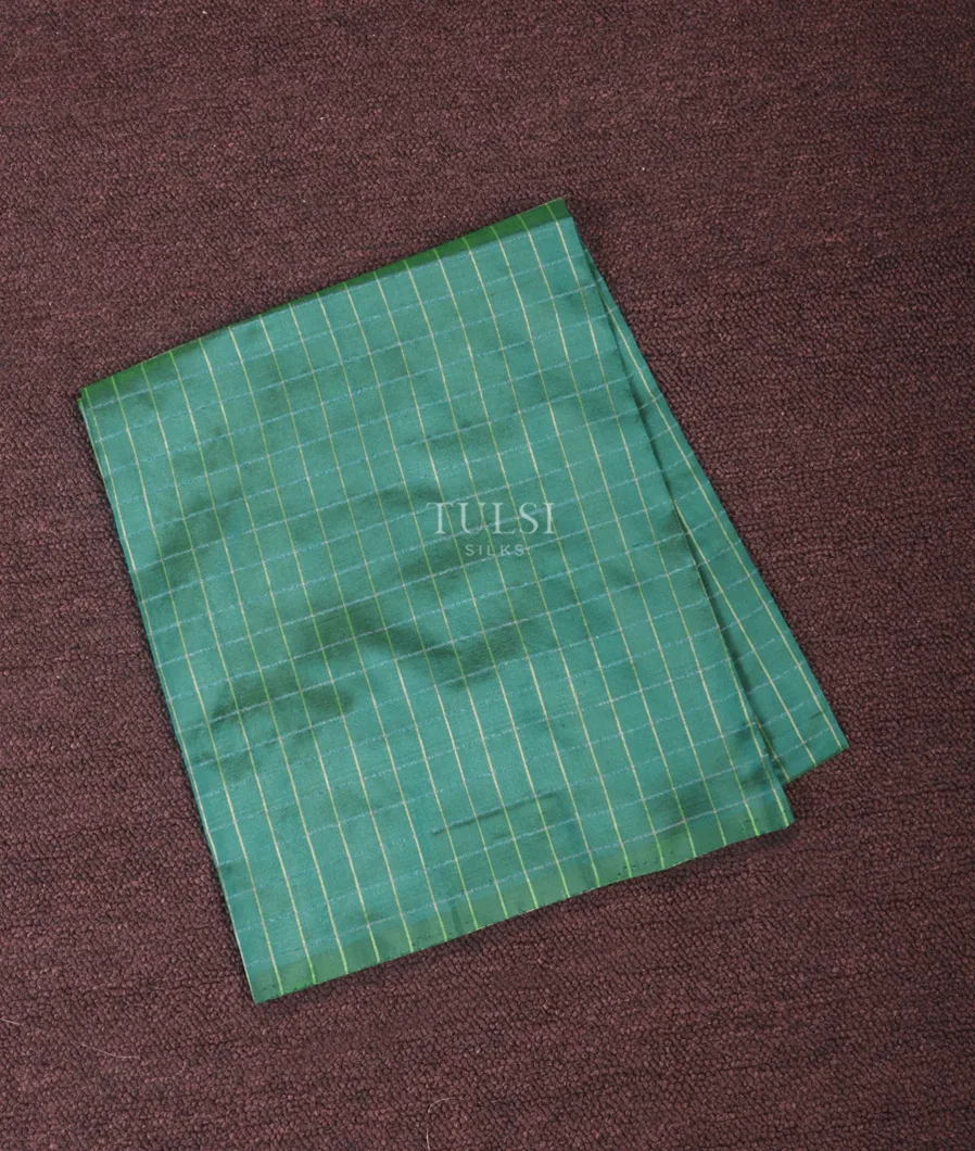 Greenish Blue Kanjivaram Silk Blouse T568517-image