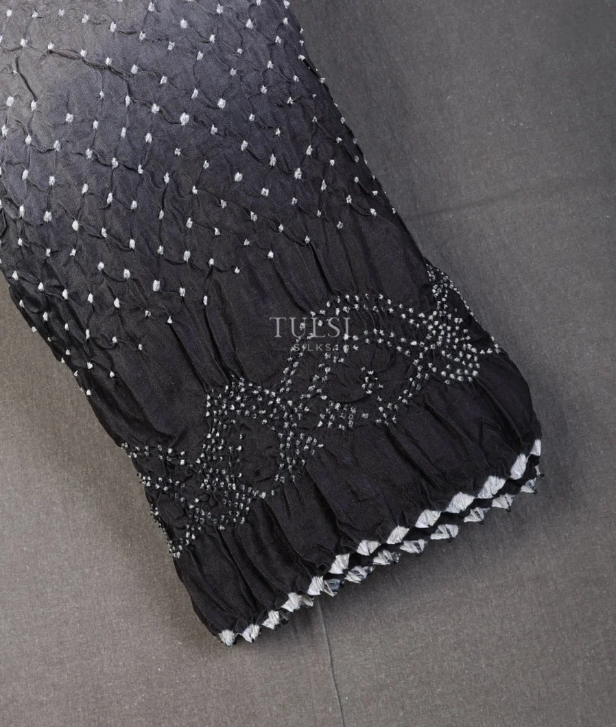 Grey Bandhani Gajji Silk Saree T531171-image