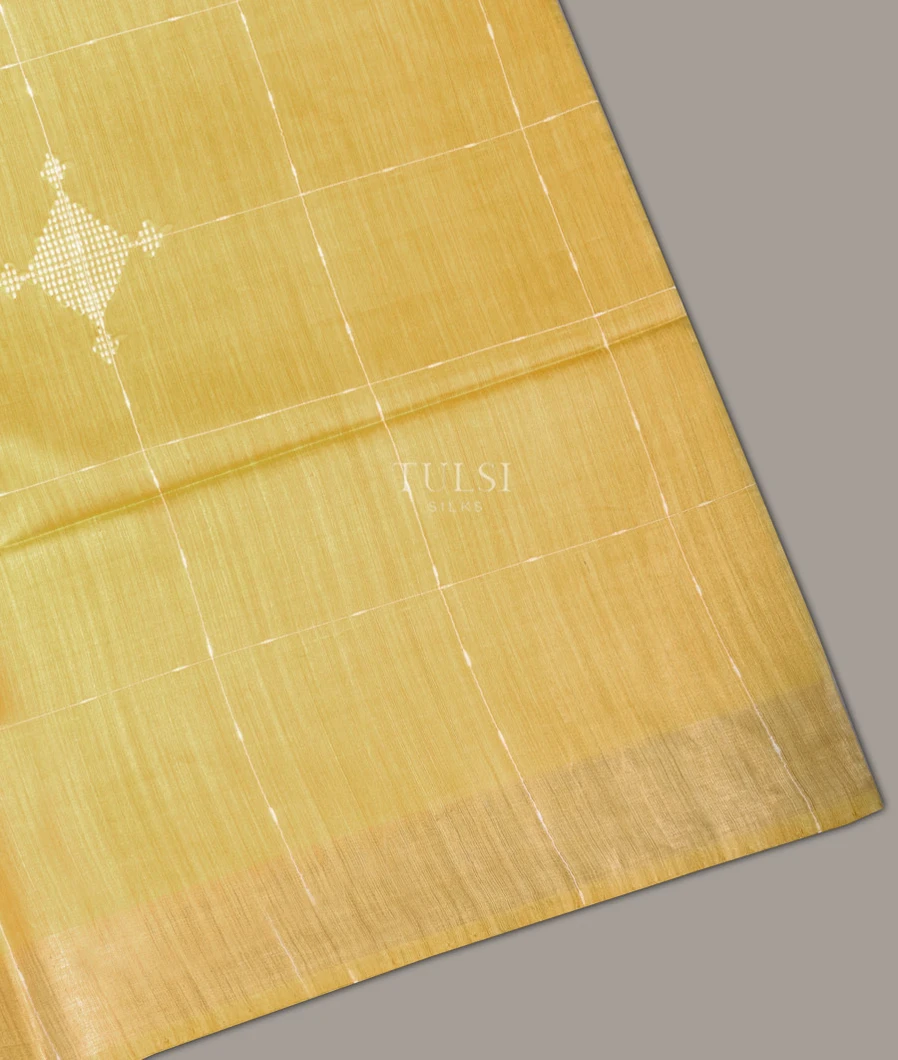 Yellow Linen Embroidery Saree T662008-image