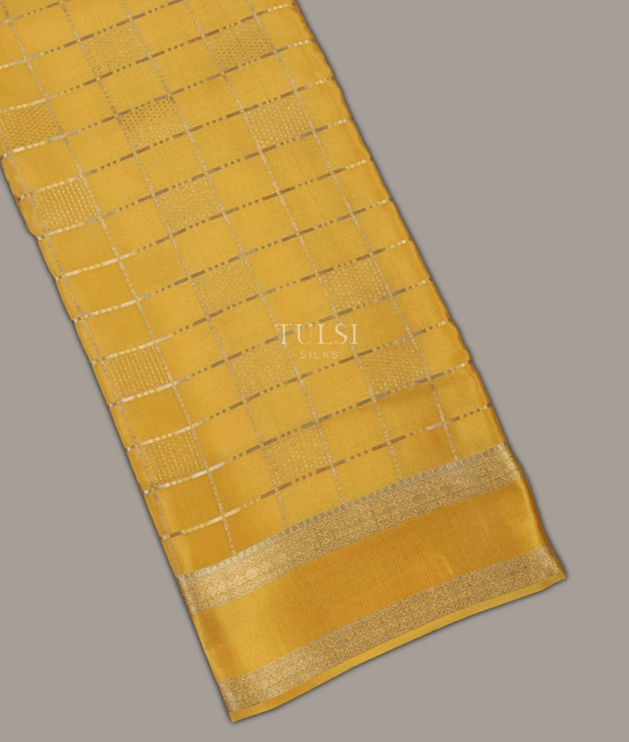Yellow Mysore Crepe Silk Saree T675529-image