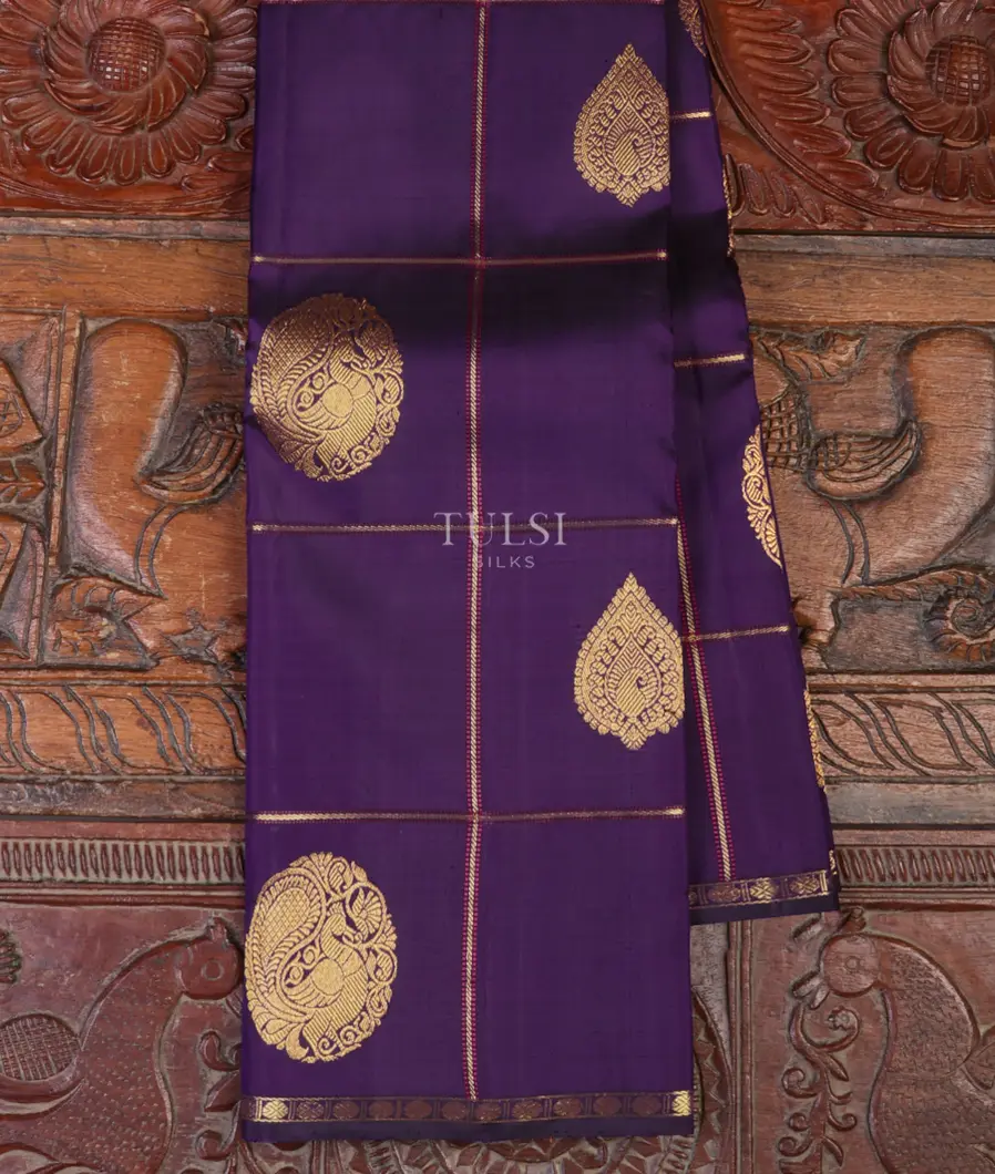 Purple Kanjivaram Silk Saree T680619-image
