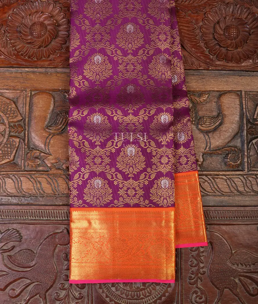 Purple Kanjivaram Silk Saree T629138-image