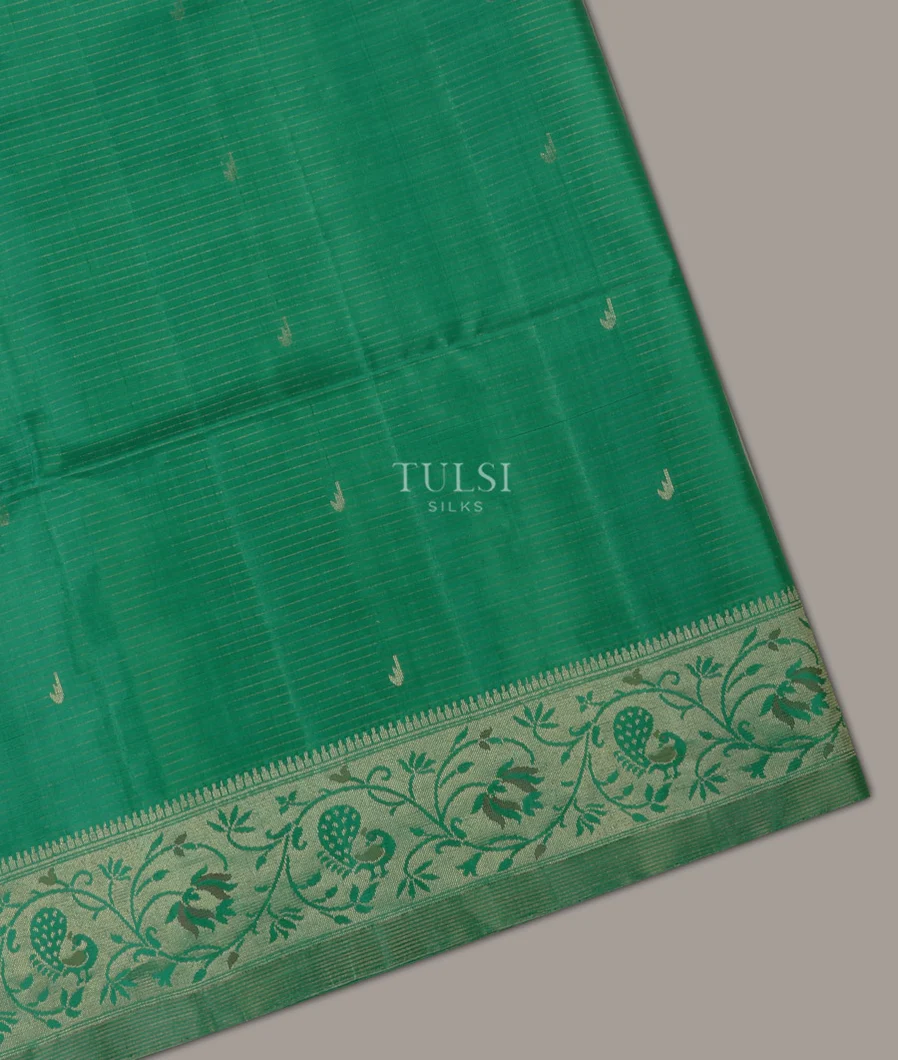 Bluish Green Soft Silk Saree T668270-image