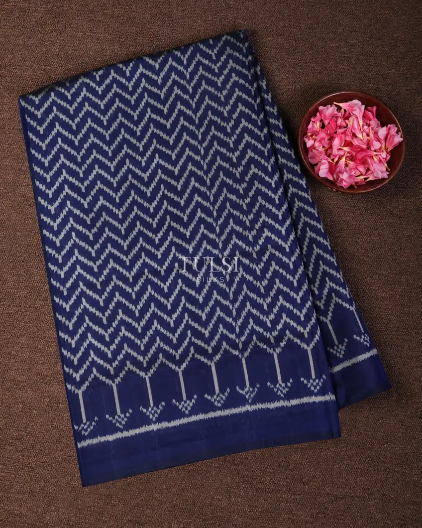 Blue Patola Silk Saree T682023-image