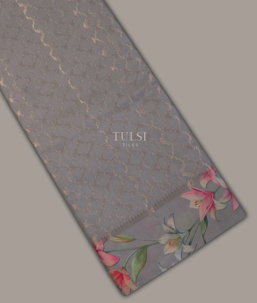 Grey Chaniya Silk Saree T680510-image