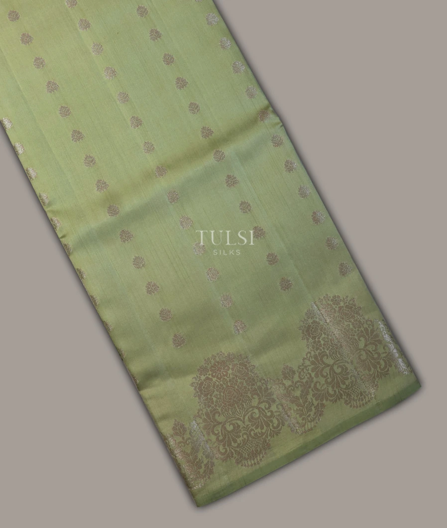 Green Chaniya Silk Saree T674784-image