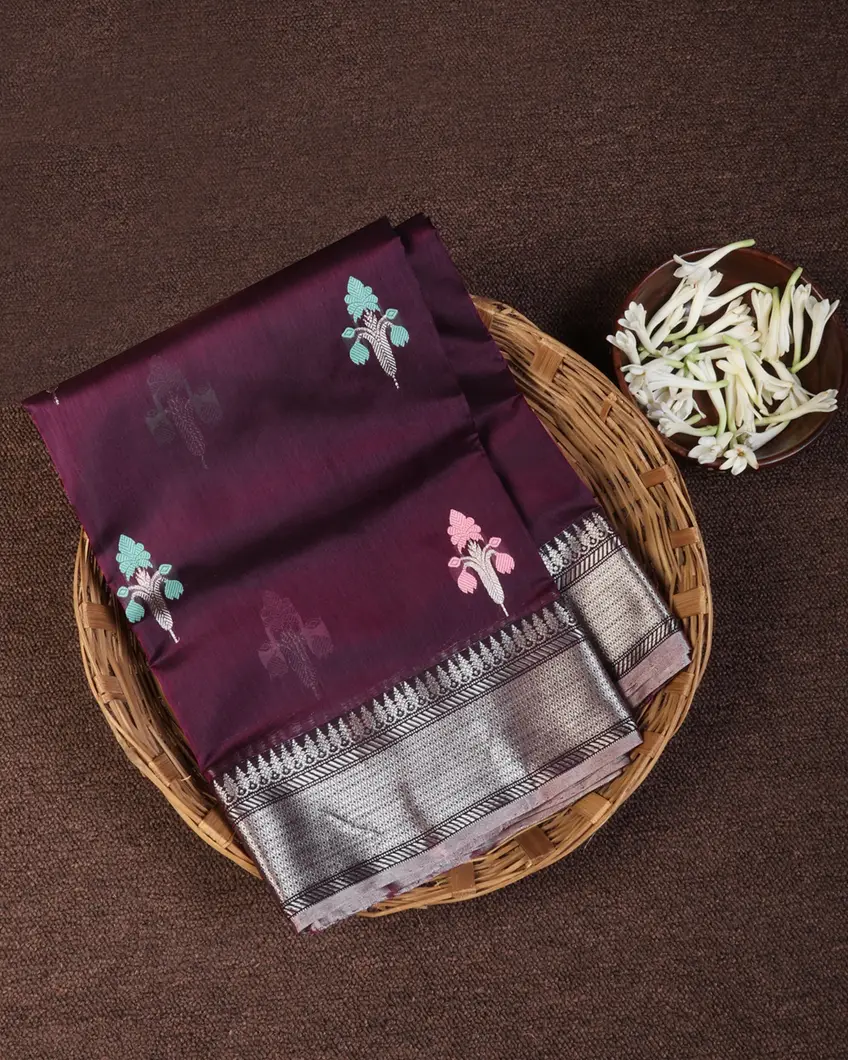 Purple Chanderi Silk Saree T670126-image